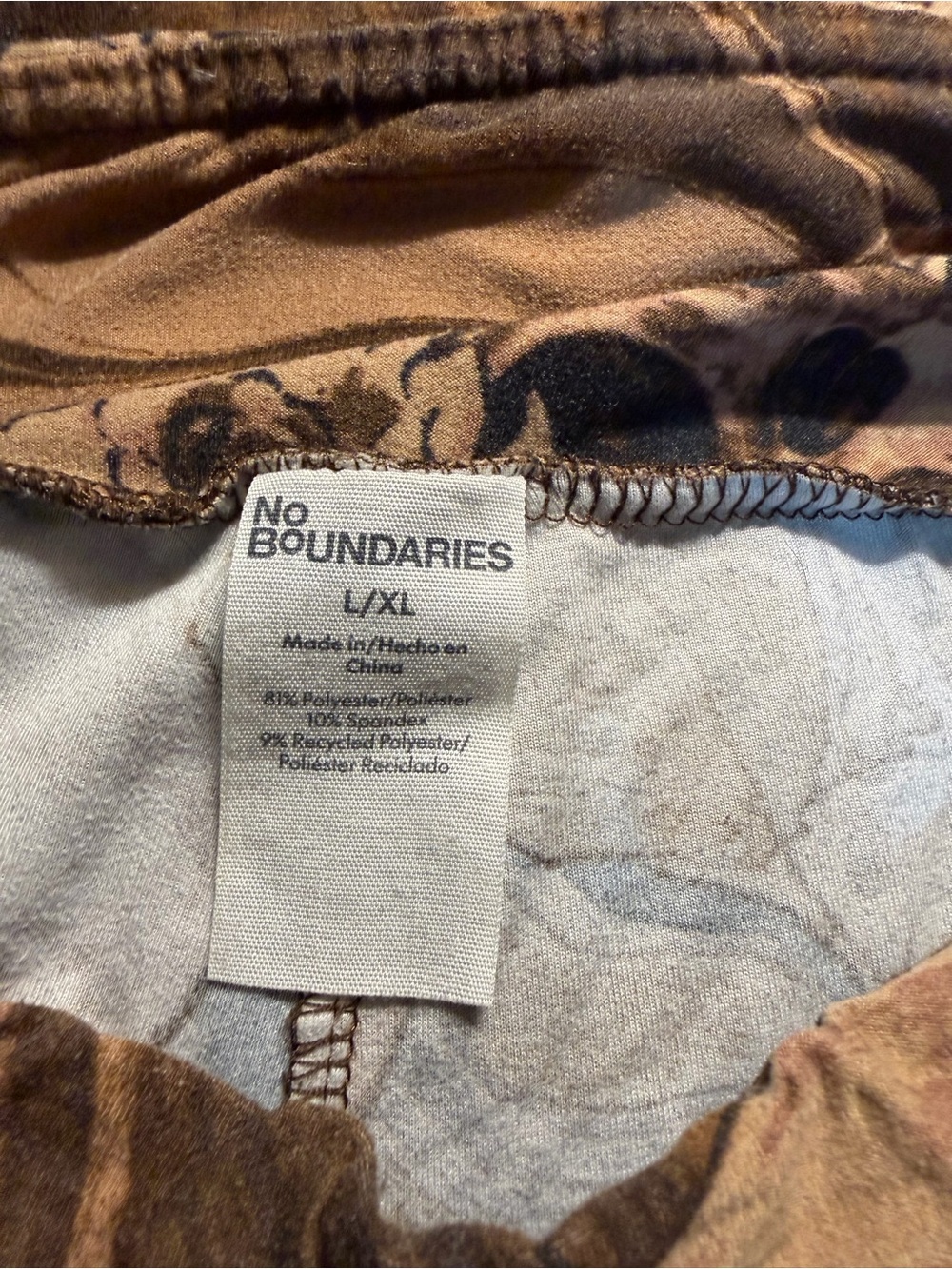 No Boundaries Womens Skull Graphic leggings - Orange, Brown, Black - Picture 6 of 10